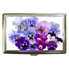 Pansy Isolated Violet Nature Cigarette Money Case by Pakrebo