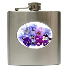 Pansy Isolated Violet Nature Hip Flask (6 Oz) by Pakrebo