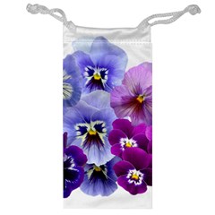 Pansy Isolated Violet Nature Jewelry Bag by Pakrebo