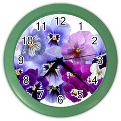 Pansy Isolated Violet Nature Color Wall Clock by Pakrebo