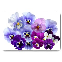 Pansy Isolated Violet Nature Large Doormat  by Pakrebo