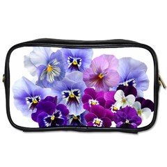 Pansy Isolated Violet Nature Toiletries Bag (one Side) by Pakrebo