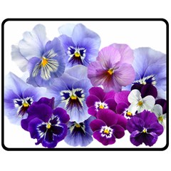 Pansy Isolated Violet Nature Fleece Blanket (medium)  by Pakrebo