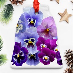 Pansy Isolated Violet Nature Bell Ornament (two Sides) by Pakrebo