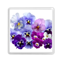 Pansy Isolated Violet Nature Memory Card Reader (square) by Pakrebo