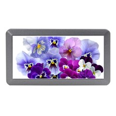 Pansy Isolated Violet Nature Memory Card Reader (mini) by Pakrebo