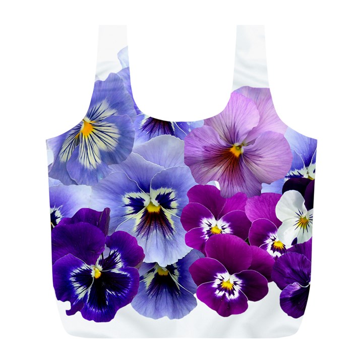 Pansy Isolated Violet Nature Full Print Recycle Bag (L)