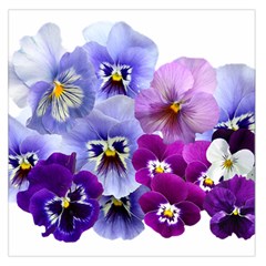 Pansy Isolated Violet Nature Large Satin Scarf (square) by Pakrebo