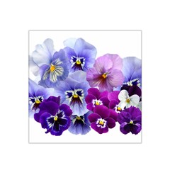 Pansy Isolated Violet Nature Satin Bandana Scarf by Pakrebo