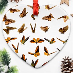 Butterfly Butterflies Insect Swarm Ornament (heart) by Pakrebo