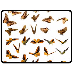 Butterfly Butterflies Insect Swarm Fleece Blanket (large)  by Pakrebo