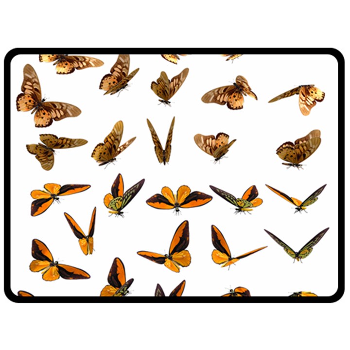 Butterfly Butterflies Insect Swarm Fleece Blanket (Large) 