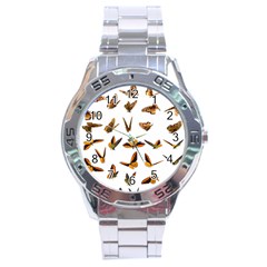 Butterfly Butterflies Insect Swarm Stainless Steel Analogue Watch by Pakrebo