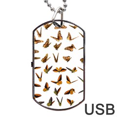 Butterfly Butterflies Insect Swarm Dog Tag Usb Flash (one Side) by Pakrebo