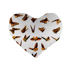 Butterfly Butterflies Insect Swarm Standard 16  Premium Heart Shape Cushions by Pakrebo