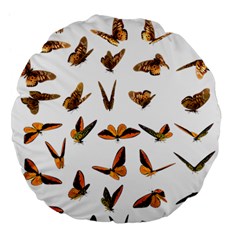 Butterfly Butterflies Insect Swarm Large 18  Premium Flano Round Cushions by Pakrebo