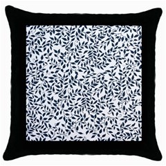 Leaves Throw Pillow Case (black) by alllovelyideas