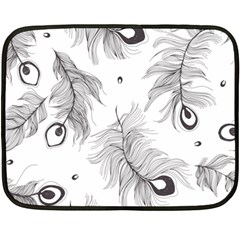 Peacock Double Sided Fleece Blanket (mini)  by alllovelyideas