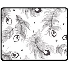 Peacock Double Sided Fleece Blanket (medium)  by alllovelyideas