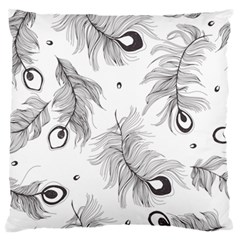 Peacock Large Flano Cushion Case (one Side) by alllovelyideas