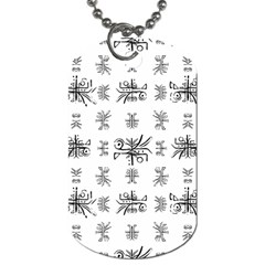 Black And White Ethnic Design Print Dog Tag (two Sides) by dflcprintsclothing