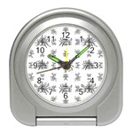 Black And White Ethnic Design Print Travel Alarm Clock Front