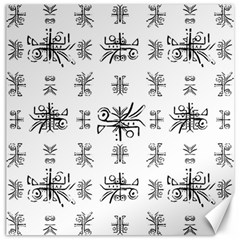 Black And White Ethnic Design Print Canvas 20  X 20  by dflcprintsclothing