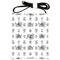 Black And White Ethnic Design Print Shoulder Sling Bag