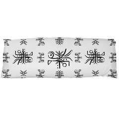 Black And White Ethnic Design Print Body Pillow Case Dakimakura (two Sides)