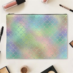 Pastel Mermaid Sparkles Cosmetic Bag (xl) by retrotoomoderndesigns