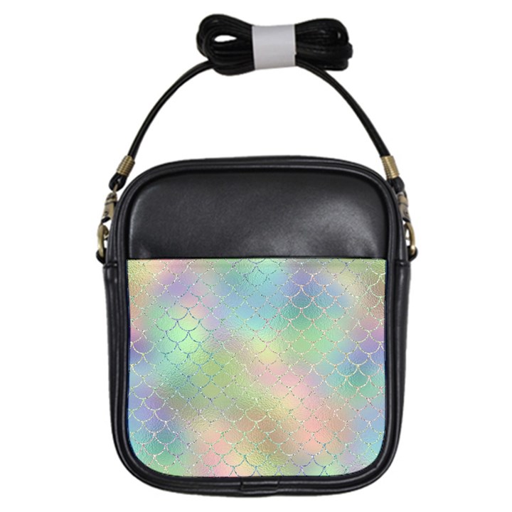 Pastel Mermaid Sparkles Girls Sling Bag