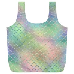 Pastel Mermaid Sparkles Full Print Recycle Bag (xl) by retrotoomoderndesigns