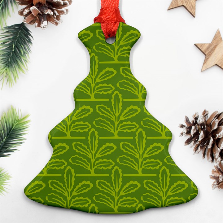 Oak Tree Nature Ongoing Pattern Christmas Tree Ornament (Two Sides)