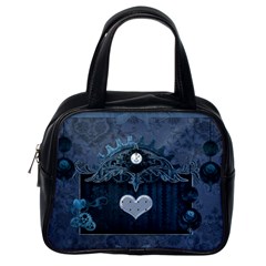 Elegant Heart With Steampunk Elements Classic Handbag (one Side) by FantasyWorld7