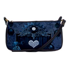 Elegant Heart With Steampunk Elements Shoulder Clutch Bag by FantasyWorld7