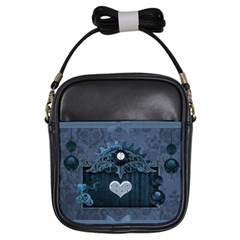 Elegant Heart With Steampunk Elements Girls Sling Bag by FantasyWorld7