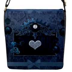 Elegant Heart With Steampunk Elements Flap Closure Messenger Bag (s) by FantasyWorld7