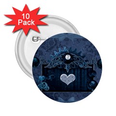 Elegant Heart With Steampunk Elements 2 25  Buttons (10 Pack)  by FantasyWorld7