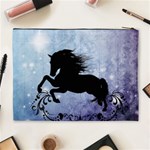 Wonderful Black Horse Silhouette On Vintage Background Cosmetic Bag (XL) Back