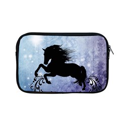 Wonderful Black Horse Silhouette On Vintage Background Apple Macbook Pro 13  Zipper Case by FantasyWorld7