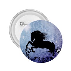 Wonderful Black Horse Silhouette On Vintage Background 2 25  Buttons by FantasyWorld7