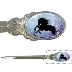 Wonderful Black Horse Silhouette On Vintage Background Letter Opener by FantasyWorld7