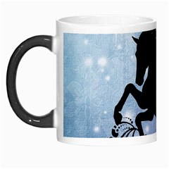 Wonderful Black Horse Silhouette On Vintage Background Morph Mugs by FantasyWorld7