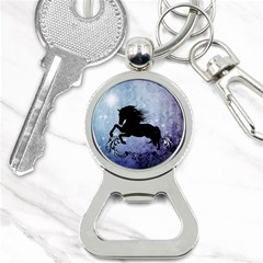 Wonderful Black Horse Silhouette On Vintage Background Bottle Opener Key Chains by FantasyWorld7