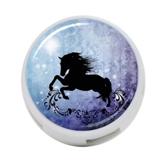 Wonderful Black Horse Silhouette On Vintage Background 4-port Usb Hub (one Side) by FantasyWorld7