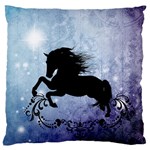 Wonderful Black Horse Silhouette On Vintage Background Standard Flano Cushion Case (Two Sides) Front