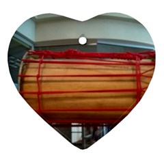 Taiko Drum Heart Ornament (two Sides) by Riverwoman