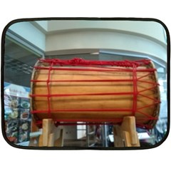 Taiko Drum Double Sided Fleece Blanket (mini)  by Riverwoman