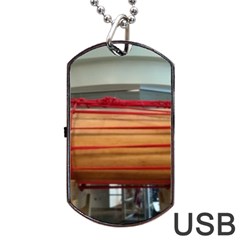 Taiko Drum Dog Tag Usb Flash (one Side) by Riverwoman