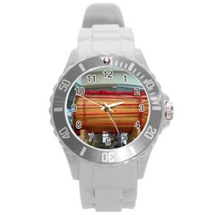 Taiko Drum Round Plastic Sport Watch (l) by Riverwoman